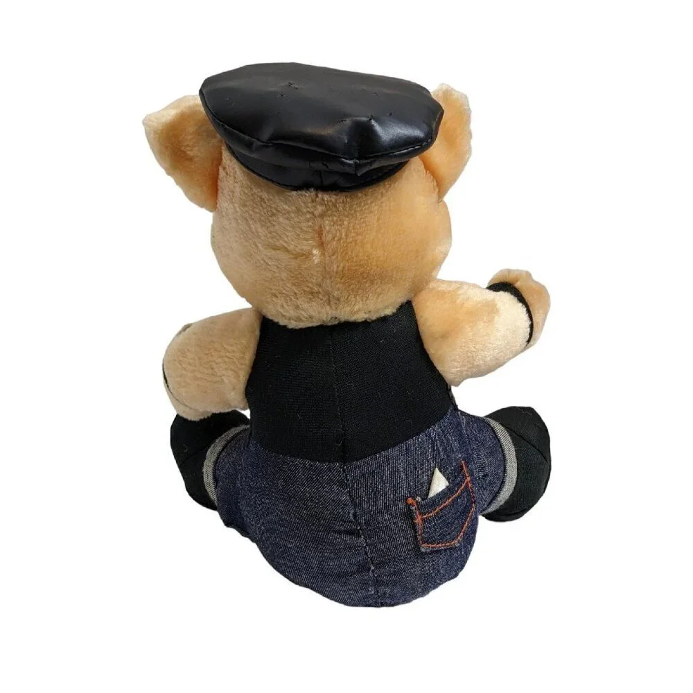 Vintage 1998 Harley Davidson Plush Pig Hog Motorcycle Biker Stuffed 10 in Doll - Picture 5 of 7
